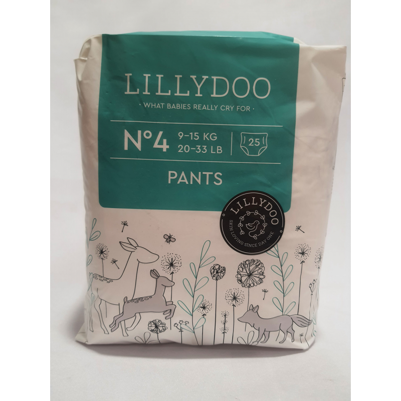 Підгузники - трусики Lillydoo розмір 4 на вагу 9-15 кг 25 шт в упаковці