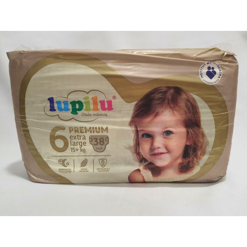 Підгузки Lupilu premium extra large 6 розміру15+ кг 38 шт