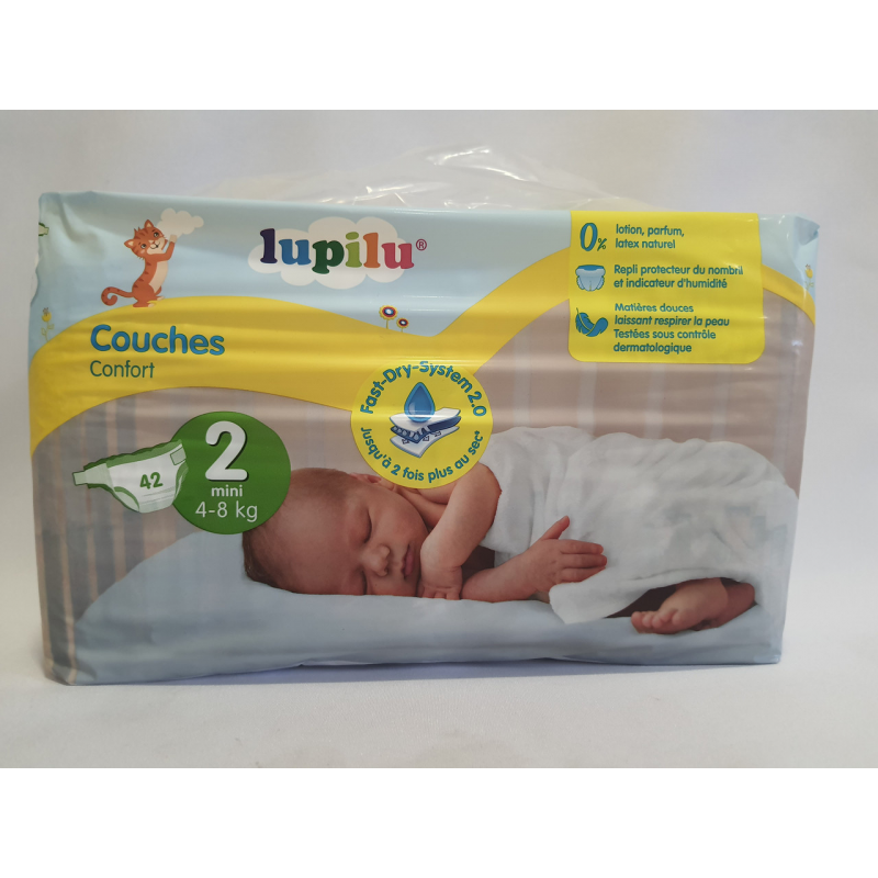 Підгузки  Lupilu  comfort  2 (4-8 кг) 42 шт в уп., памперси