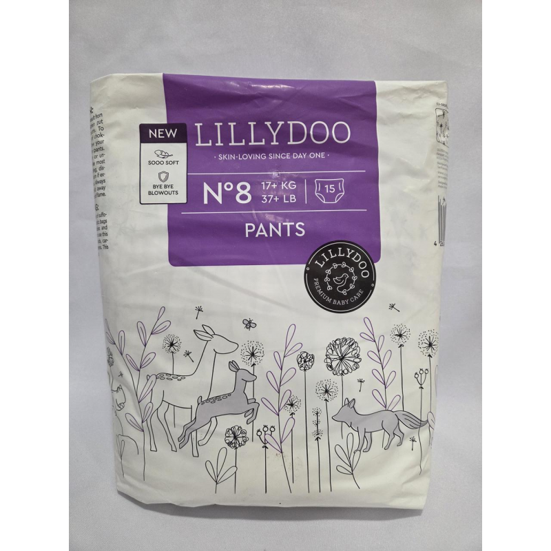 Підгузки-трусики Lillydoo розмір 8 (17+кг.) в упаковці 15 шт.
